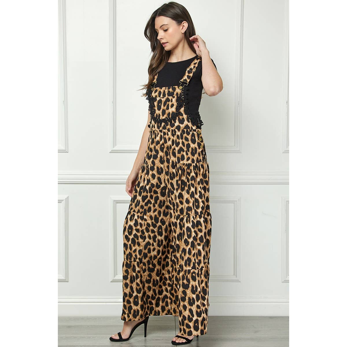 Embroidered Strap Flowy Jumpsuit