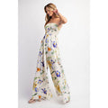 RELAXED SATIN PRINT WIDE LEG JUMPSUIT