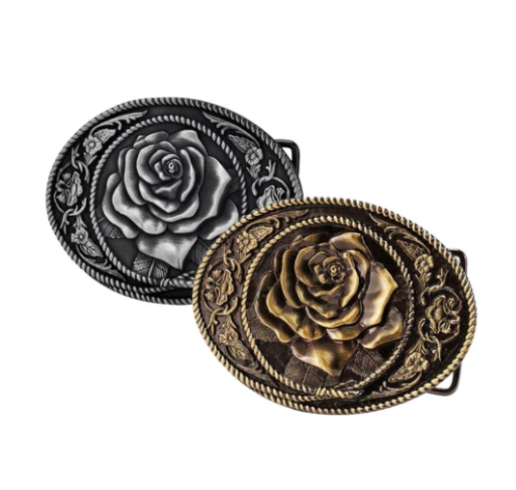 Flora Cowgirl Western Cowboy Belt Buckle