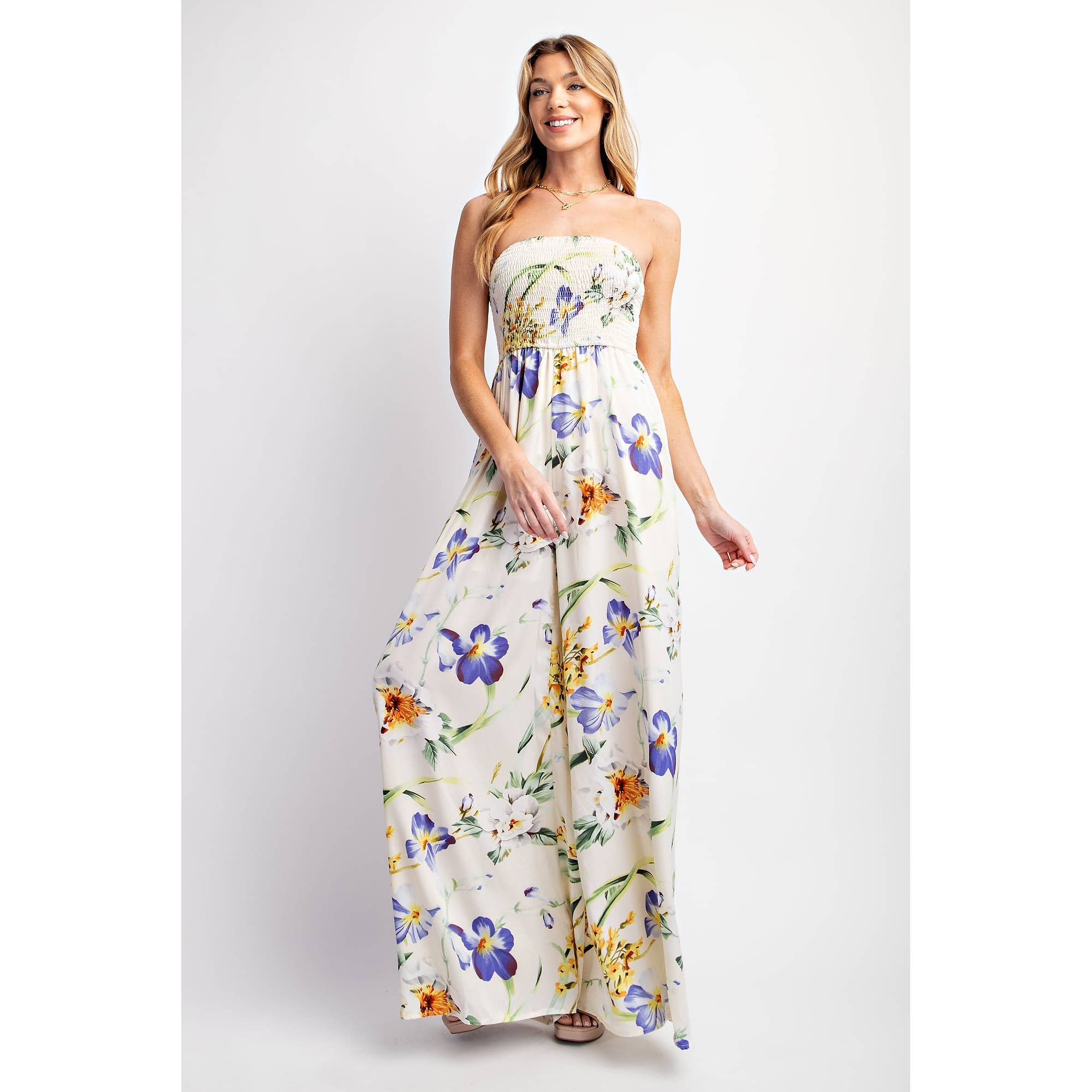 RELAXED SATIN PRINT WIDE LEG JUMPSUIT