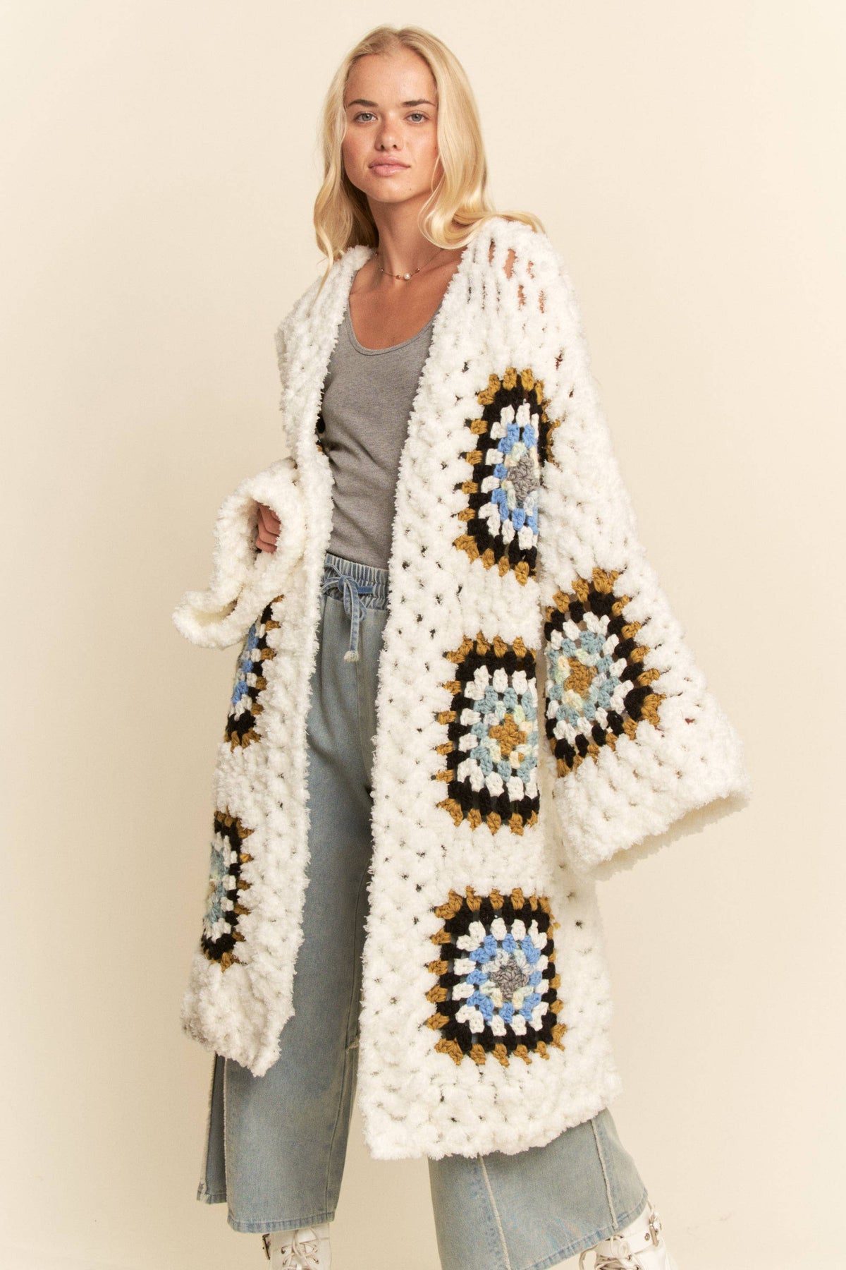 Granny Square Crochet Cardigan