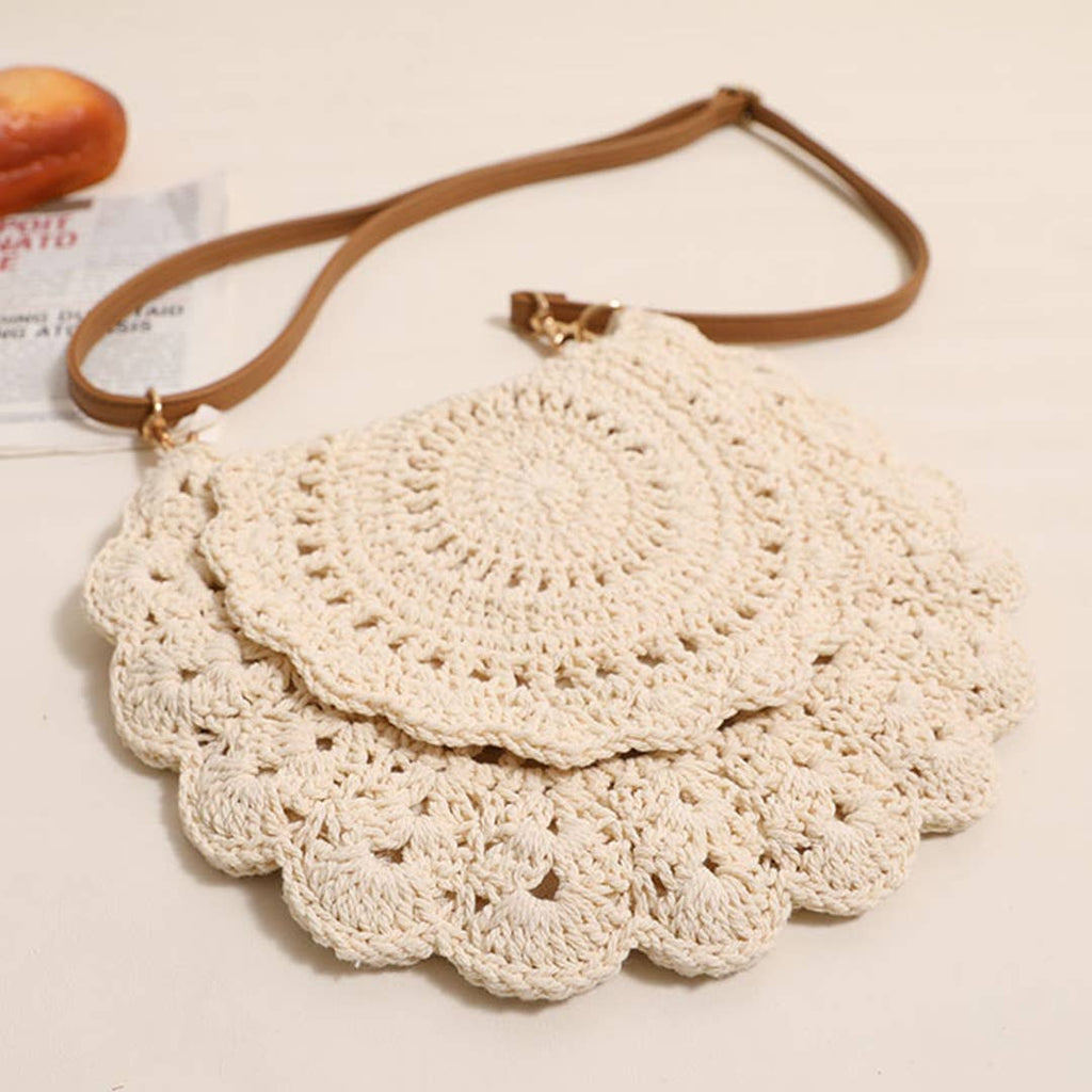 Crochet Crossbody Hollow Out Woven Shoulder Bag