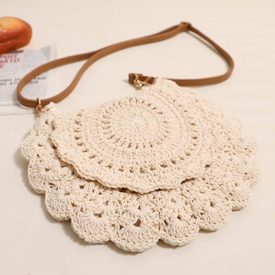 Crochet Crossbody Hollow Out Woven Shoulder Bag