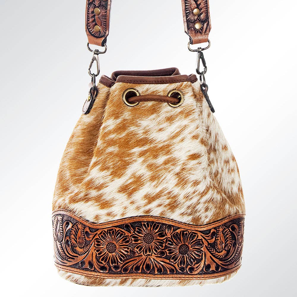 Bucket Hair On Genuine Western Leather Women Bag