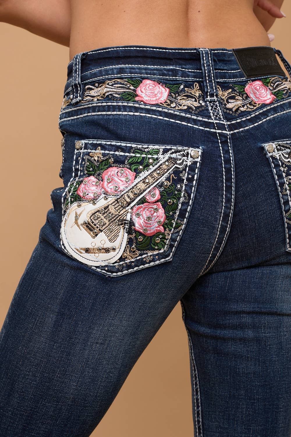MID RISE BOOTCUT DENIM WITH STRETCH ROCK AND ROLL