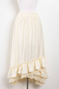 Ruffle Hem Lace Trim Midi Dress