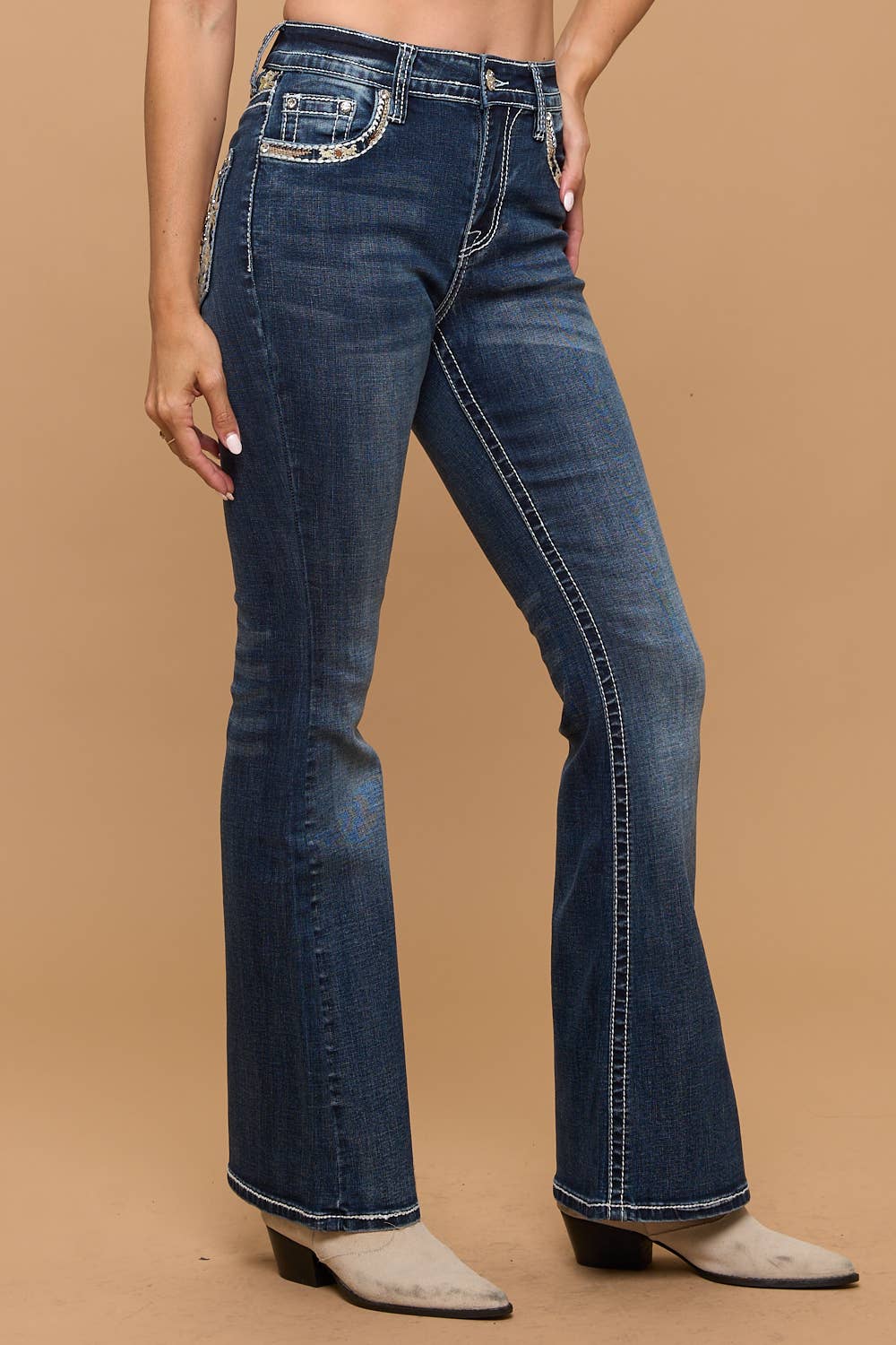 FLARE STRETCHY WOMEN'S BLING JEANS WESTFIELD EAGLE