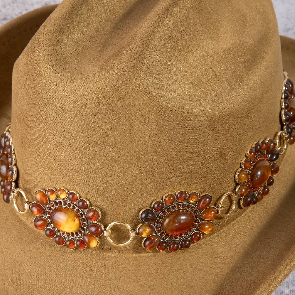 Western Concho Chain Cowboy Hat