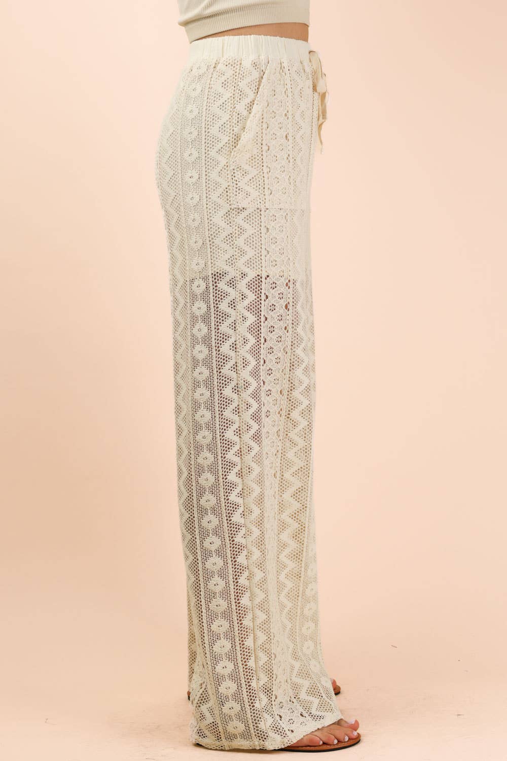 Cotton Lace Bohemian Cargo Pants