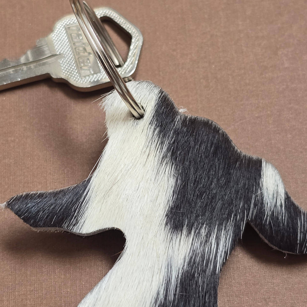 Handmade Yeti/Sasquatch Keychain – Hair-On Cowhide