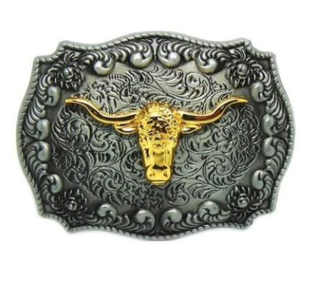 Wholesale Long Horn Bull Belt Buckle