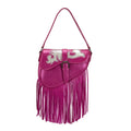 Wrangler Western Embroidered Fringe Crossbody Bag - Hot Pink