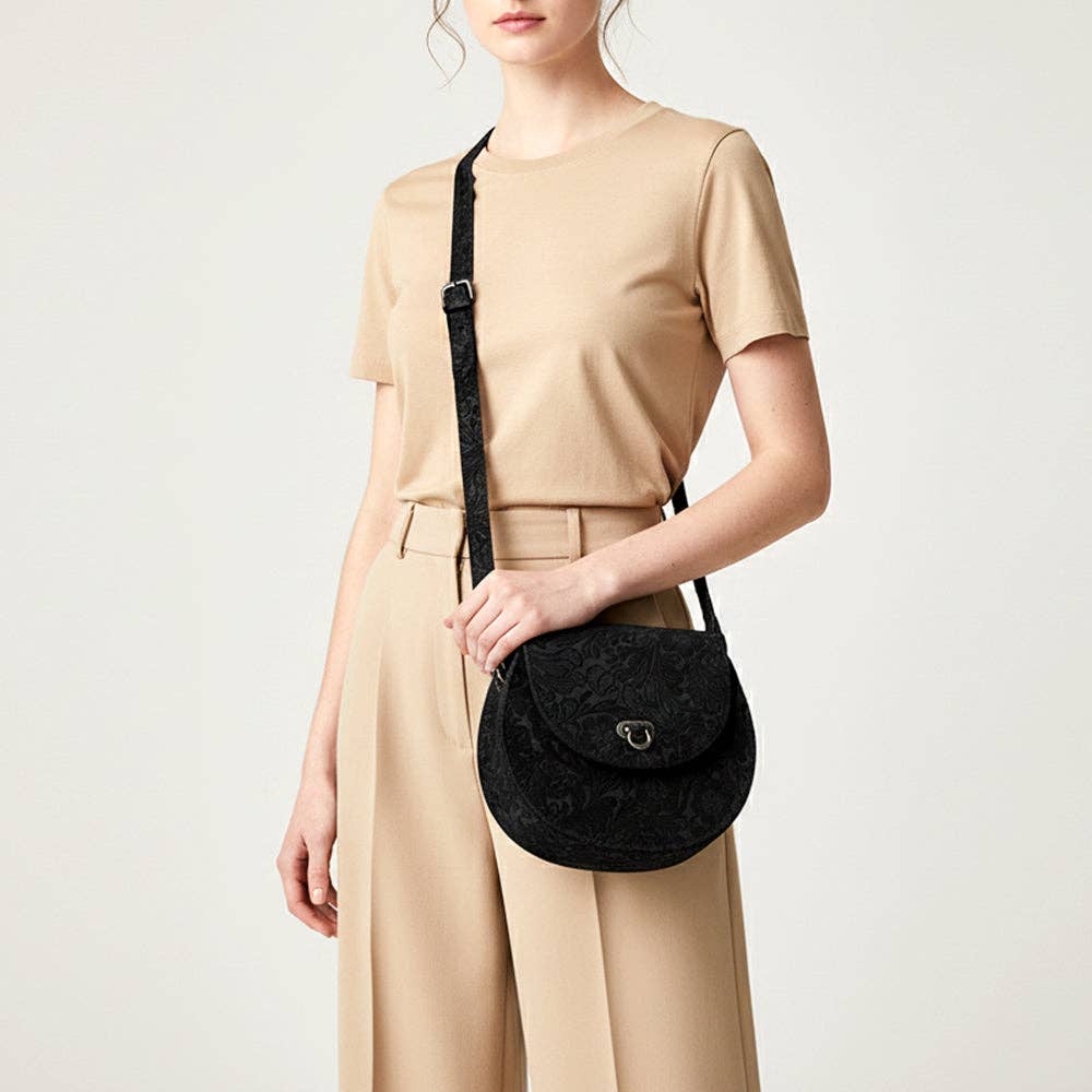 ADBG1693 American Darling Floral Embossed Crossbody | Damascus Design