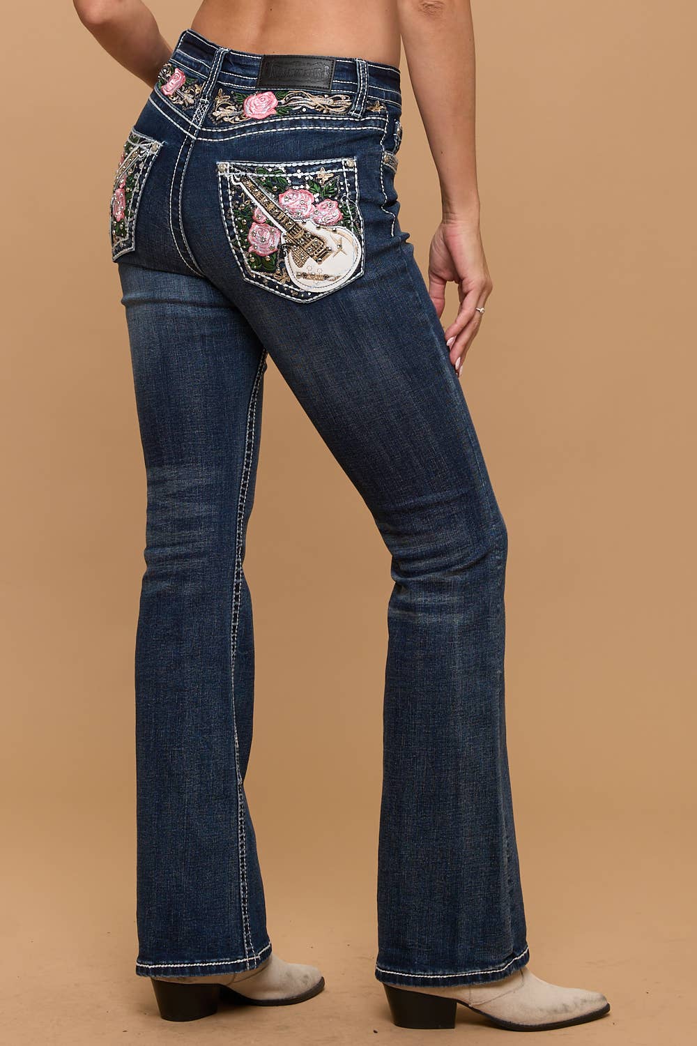 MID RISE BOOTCUT DENIM WITH STRETCH ROCK AND ROLL