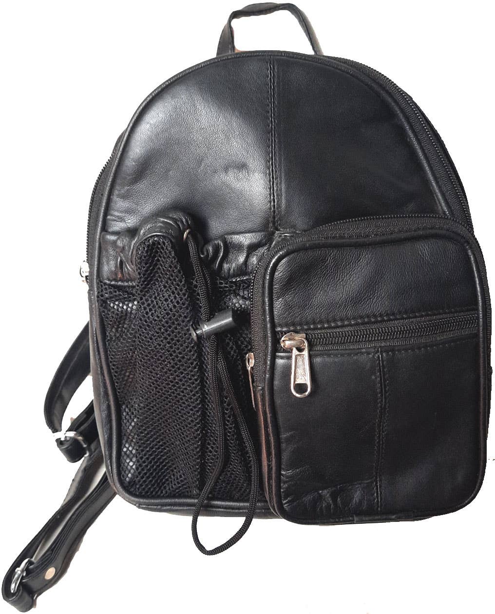 Genuine Leather Backpack Body Sling Bag Water Bottle #2004