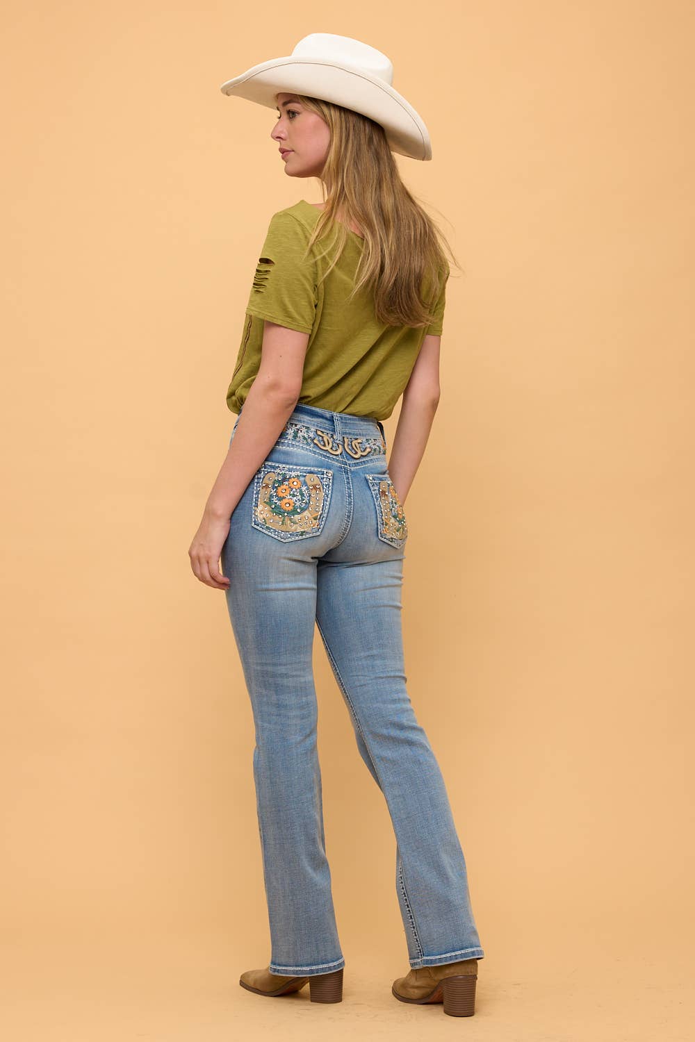 BOOTCUT STRETCHY WOMEN'S BLING JEANS WESTFIELD EAGLE