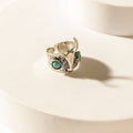 Longhorn Vow Ring in Sage Steel