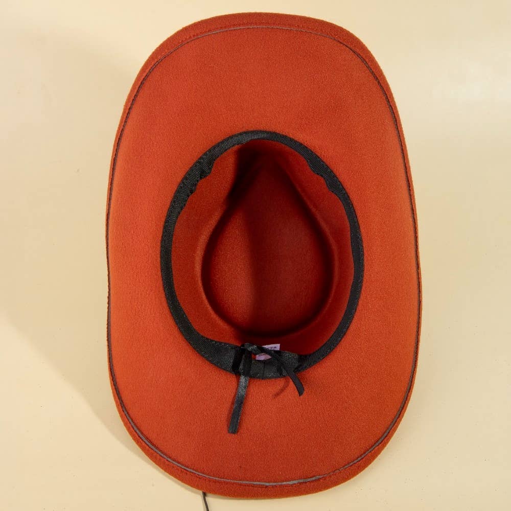 Rustic Red Western Longhorn Cowboy Hat