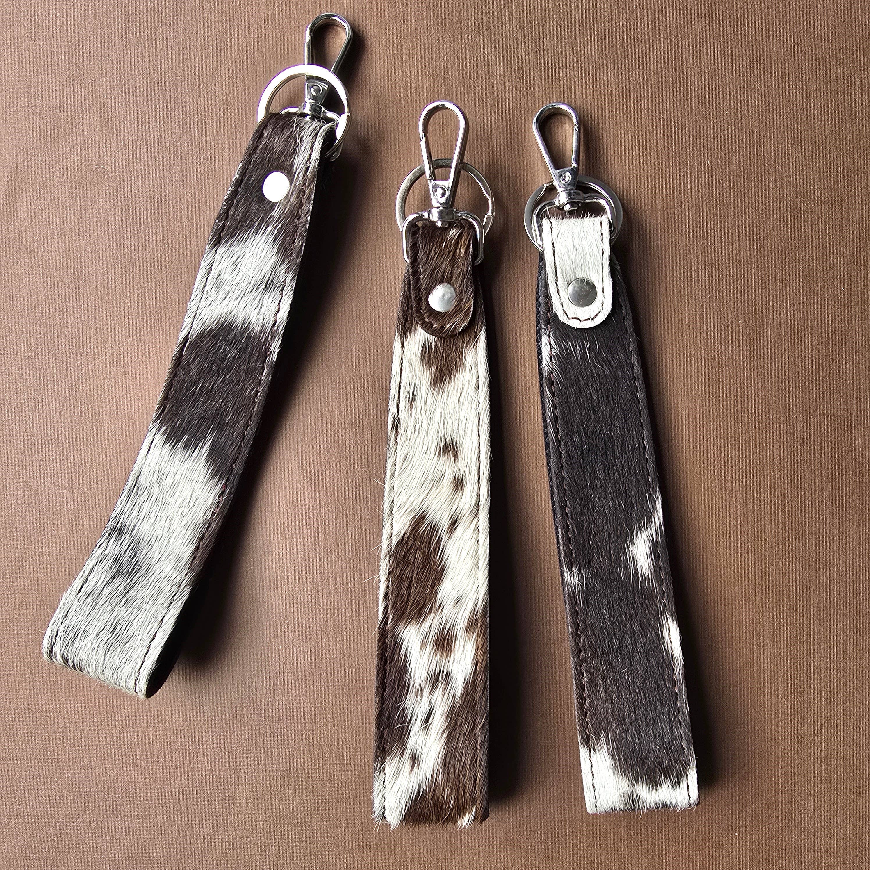 Hair-on Western Long Keychain - Genuine Cowhide Keychain