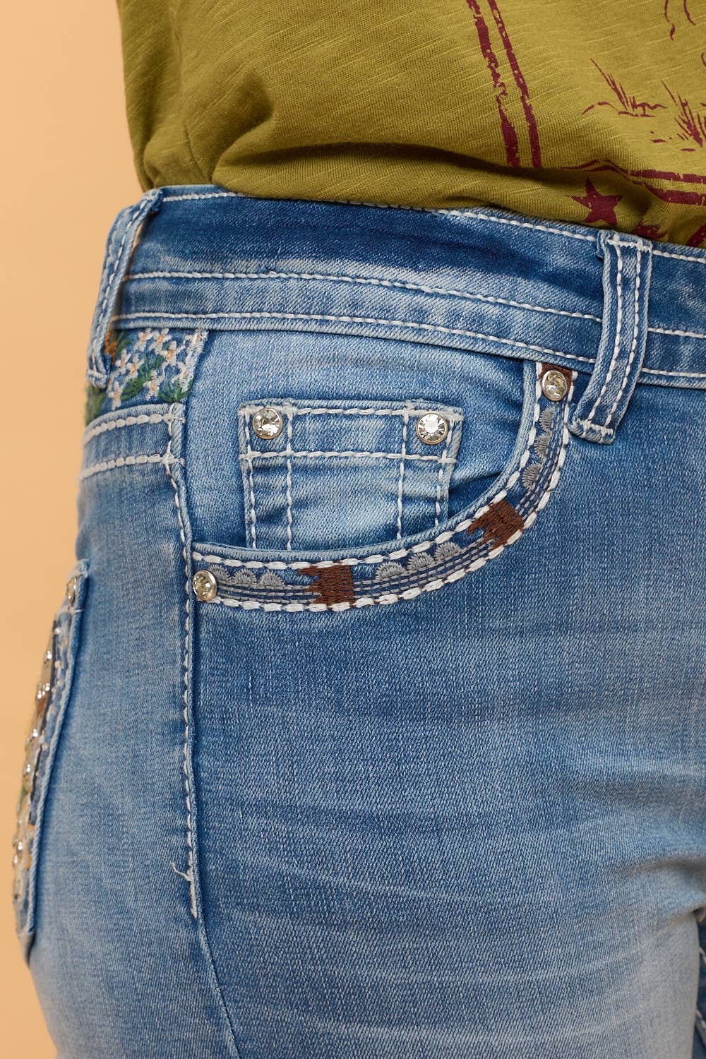 BOOTCUT STRETCHY WOMEN'S BLING JEANS WESTFIELD EAGLE