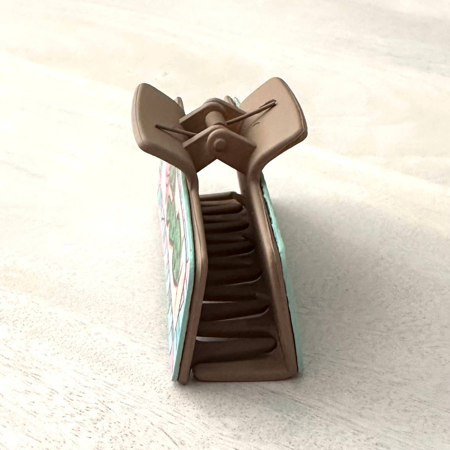 Leather Claw Western Hair Clip  "Cactus Flower"