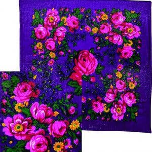 floral purple handkerchief