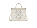 Wrangler Aztec Studded Denim Tote & Crossbody Bag - Beige