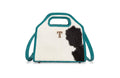 Trinity Ranch Genuine Hair-On Cowhide Satchel Crossbody Bag - Turquoise