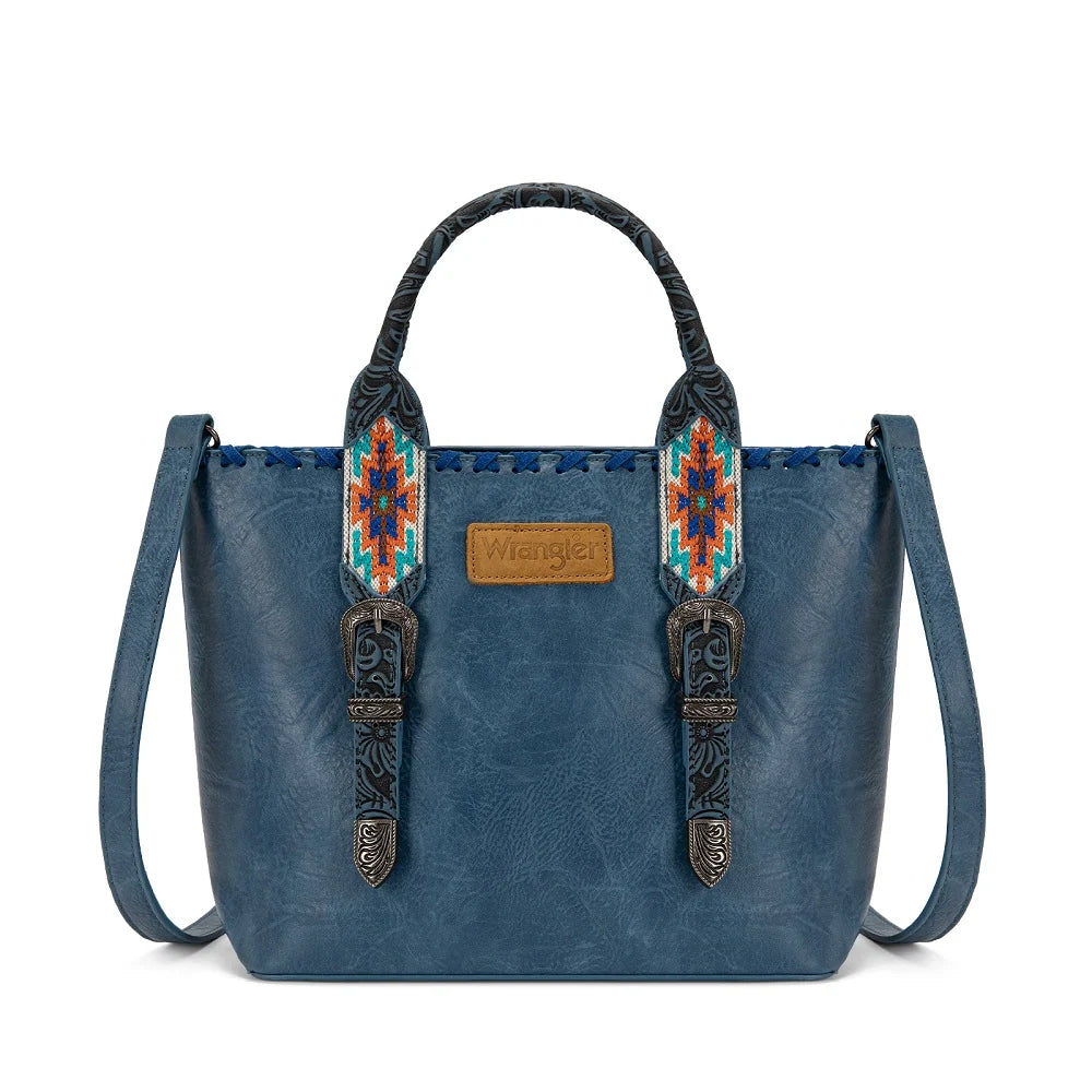 Wrangler Western Embroidery Tote Bag - Navy