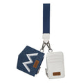 Wrangler logo "W" Embroidered Dual Pouch Wristlet - Beige