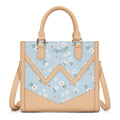 Wrangler Daisy Print Chevron Tote Crossbody Bag - Jean