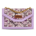 Wrangler Floral Print Chain Crossbody Bag - Light Purple
