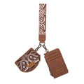 Wrangler Paisley RFID Blocking Card Coin Pouch Set - Brown