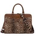 Wrangler Pebbled Faux Leather Laptop Brief Bag - Leopard