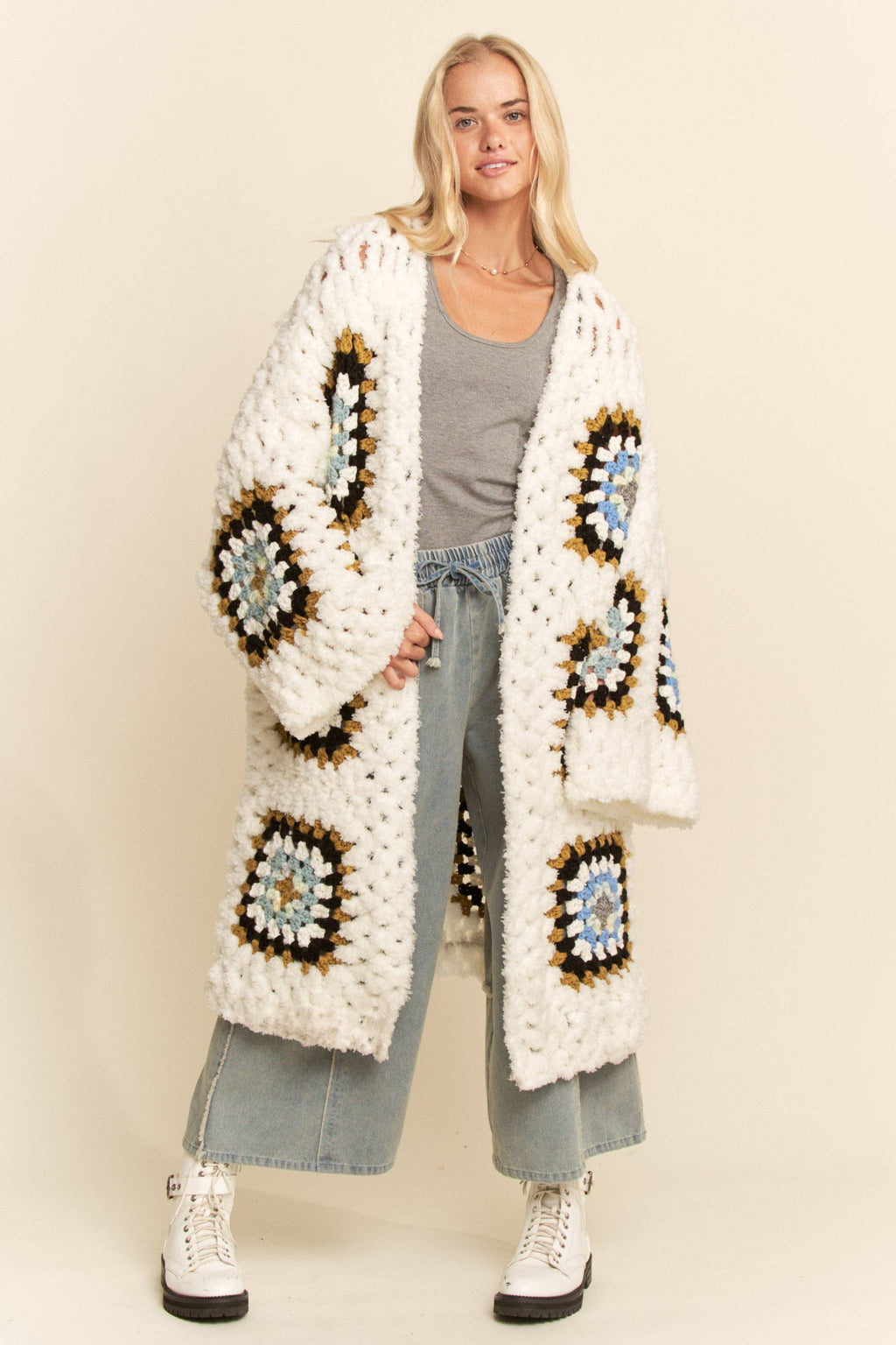Granny Square Crochet Cardigan