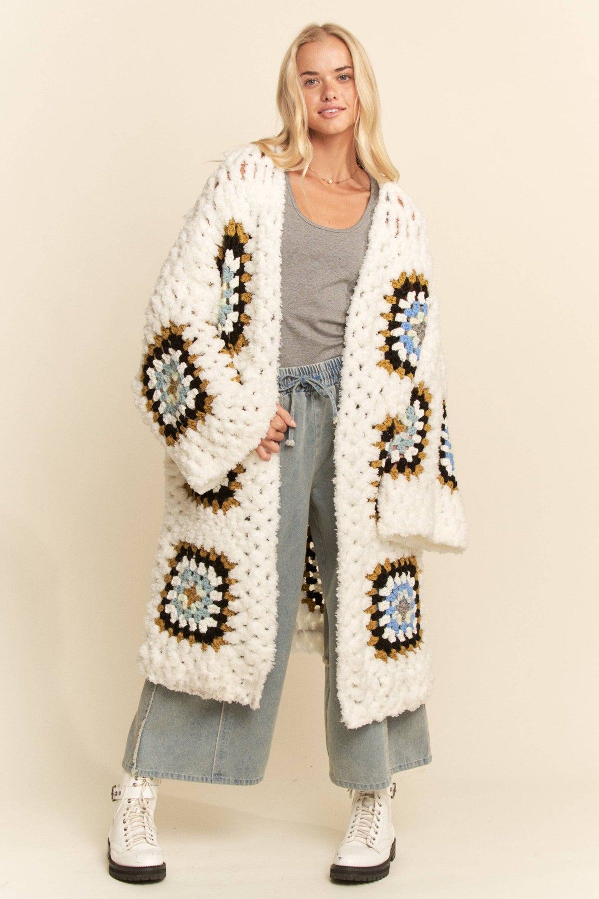 Granny Square Crochet Cardigan