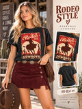RB-09 100% Cotton Mineral Washed Vintage Western Tee Shirts