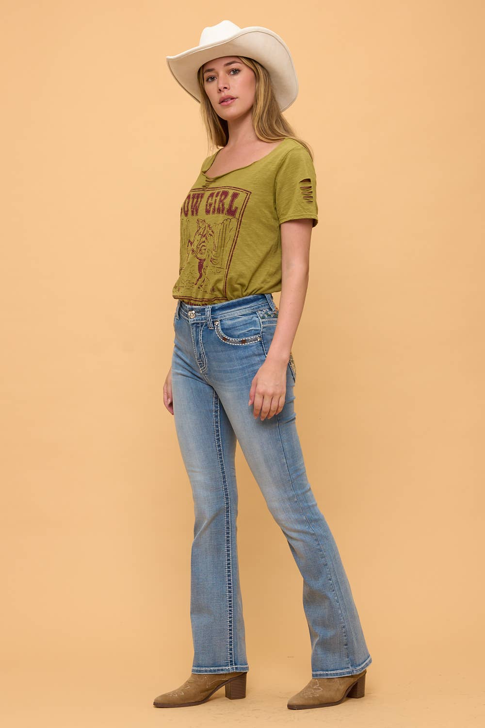 BOOTCUT STRETCHY WOMEN'S BLING JEANS WESTFIELD EAGLE