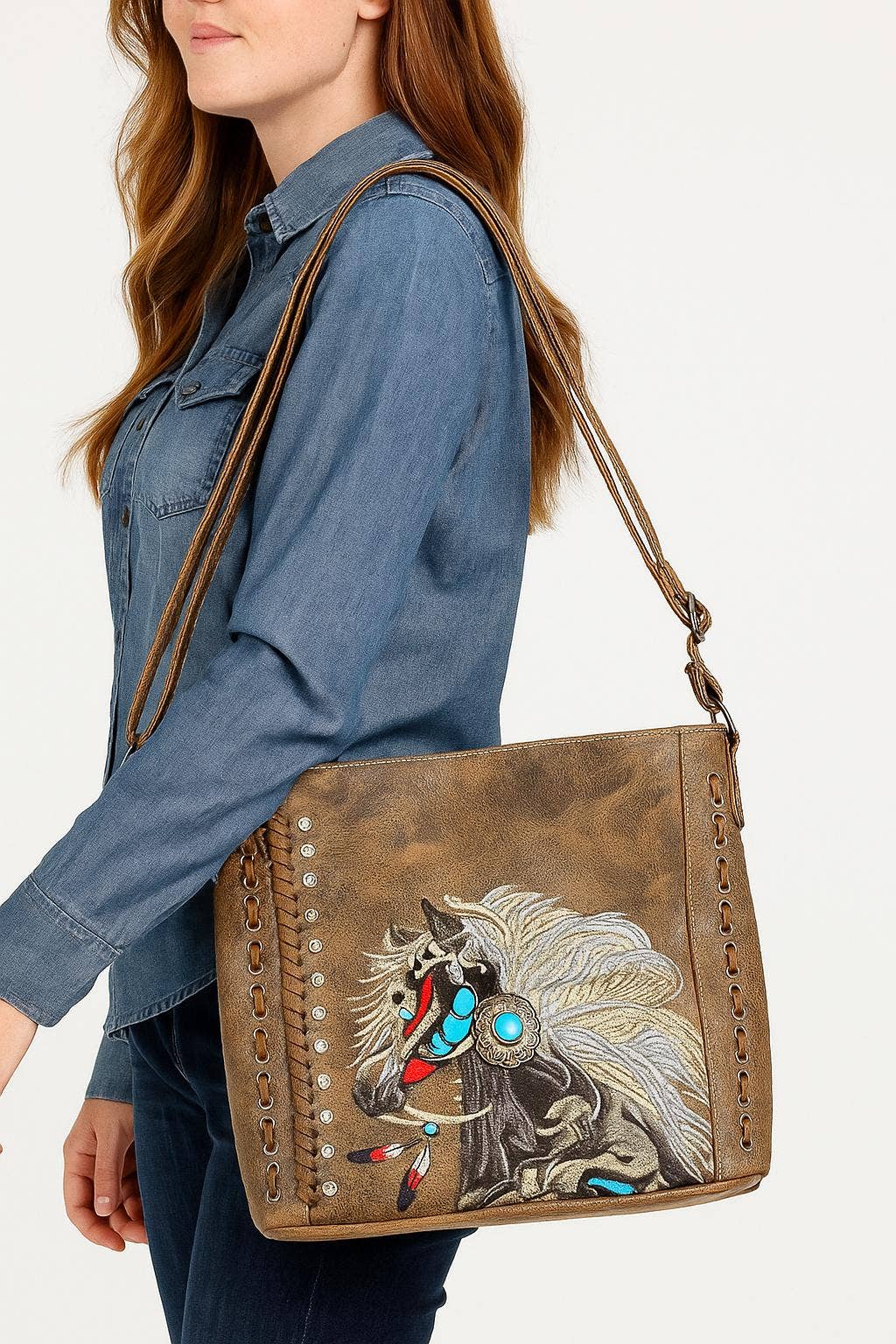Brown horse purse