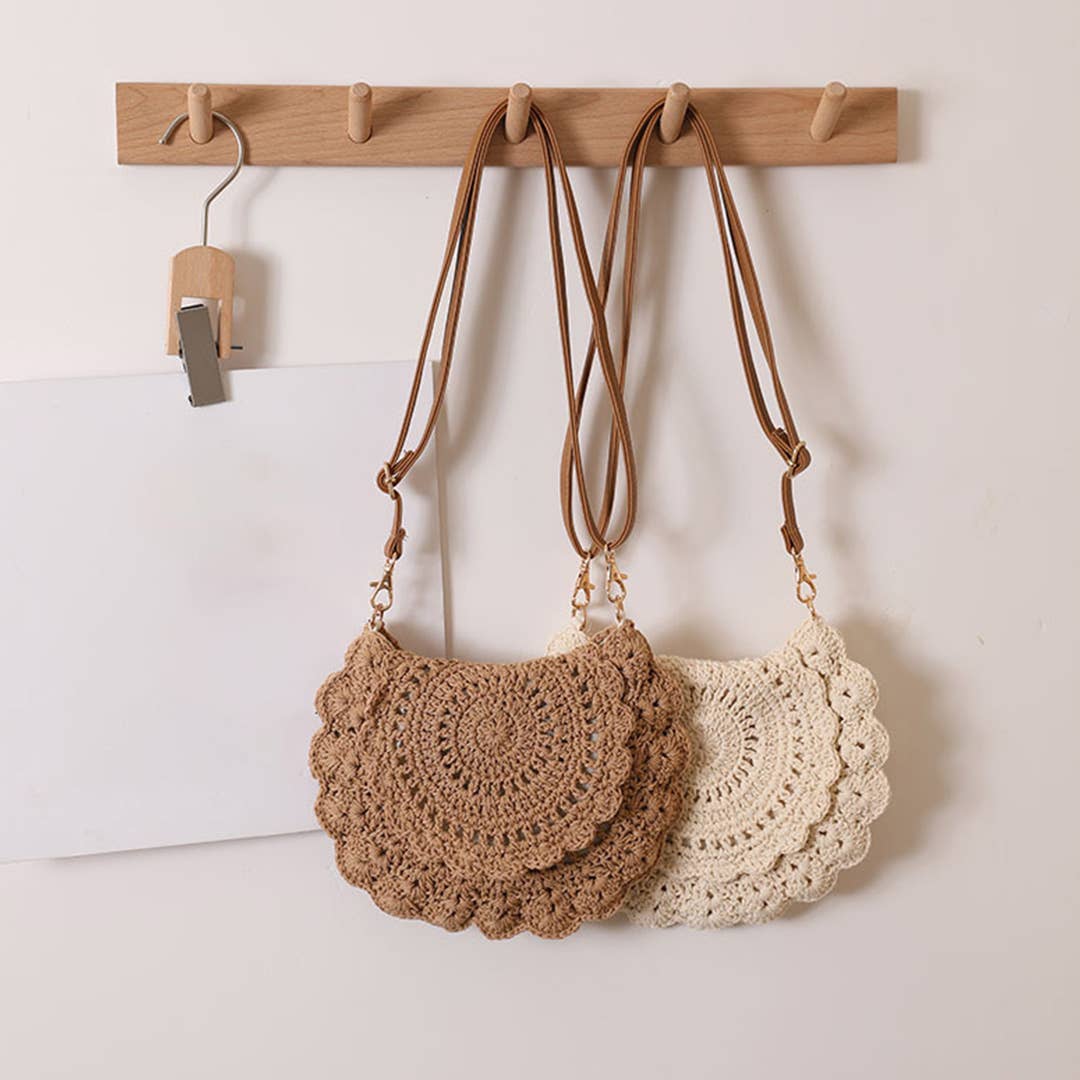 Crochet Crossbody Hollow Out Woven Shoulder Bag