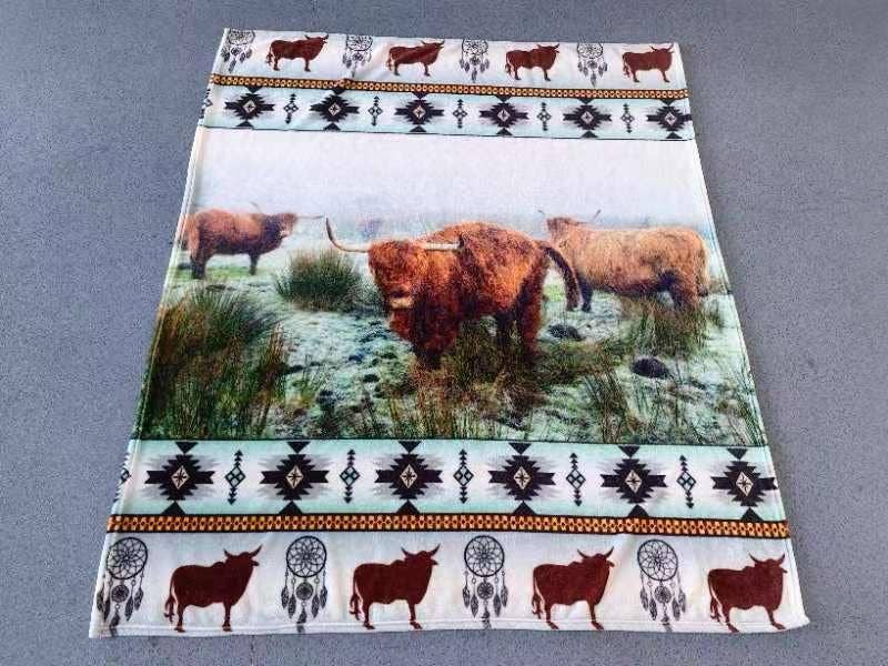 Throw Blanket Digital Print Western Design