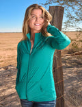 Breathe Instant Cooling full zip cadet long sleeve Pine