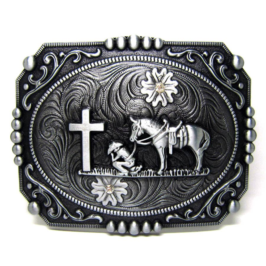 Praying Cowboy Belt Buckle