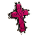 Cross Turquoise Stone Western Band Stretch Ring