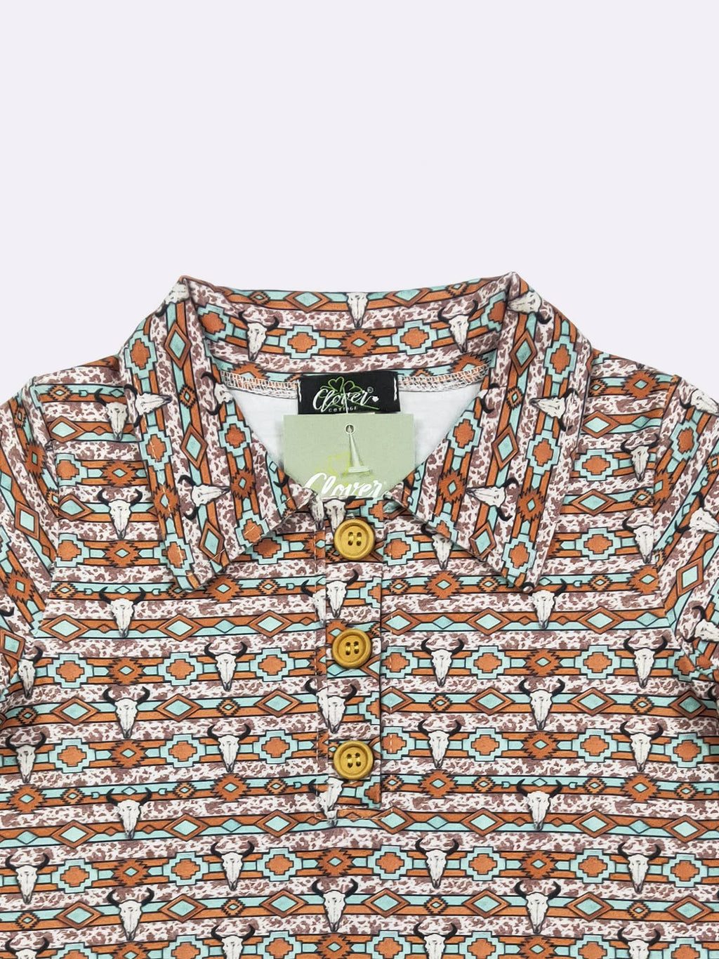 Aztec Longhorn Boy Collar Shirt