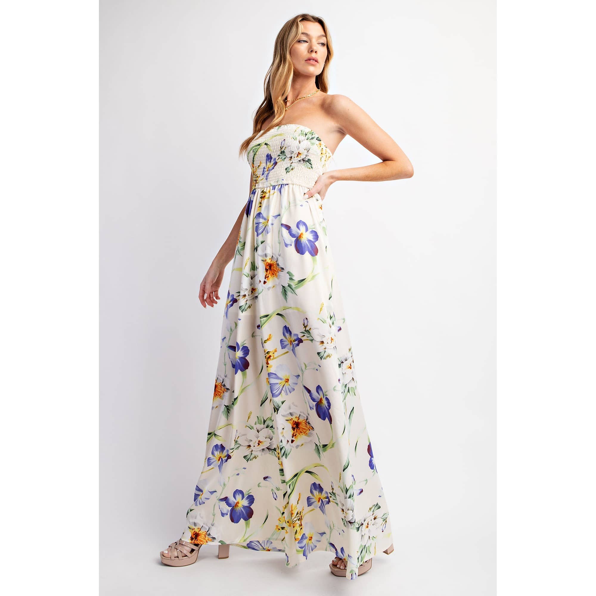 RELAXED SATIN PRINT WIDE LEG JUMPSUIT