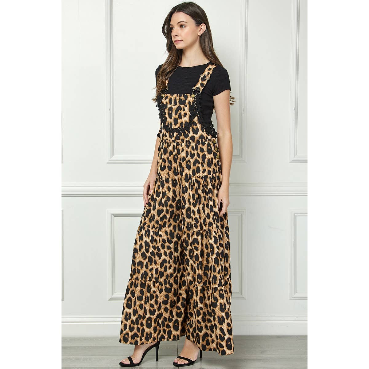 Embroidered Strap Flowy Jumpsuit