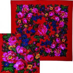 Red floral handkerchief