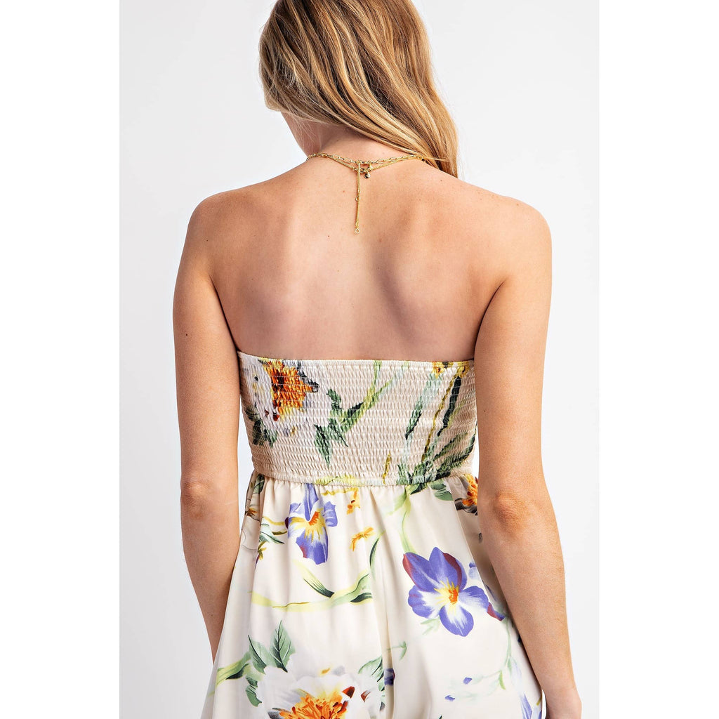 RELAXED SATIN PRINT WIDE LEG JUMPSUIT