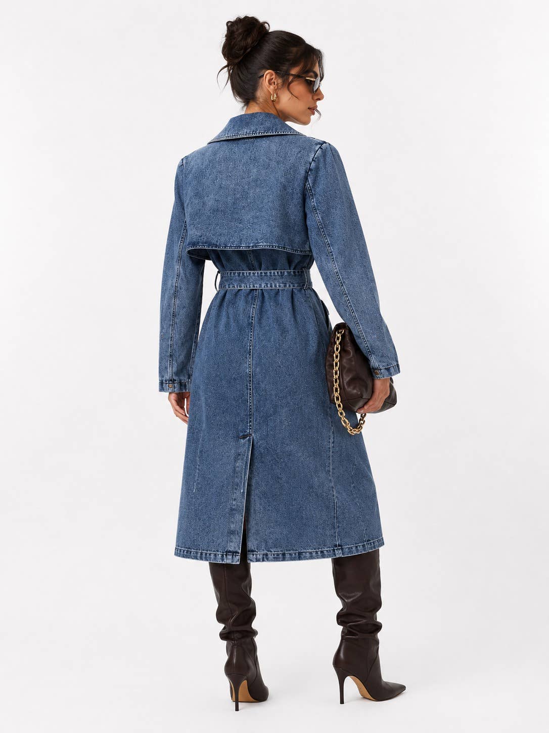 Aspen Denim Fur Coat